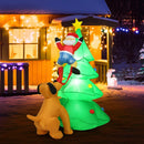 6.5 Feet Outdoor Inflatable Christmas Tree Santa Decor with LED Lights by LJGDeals
