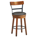 30.5 Inch 360-Degree Swivel Stools with Leather Padded Seat by LJGDeals