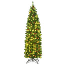 6.5 Feet Pre-lit Hinged Pencil Christmas Tree by LJGDeals