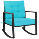 Patio Rattan Rocker Outdoor Glider Rocking Chair Cushion Lawn by LJGDeals