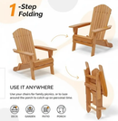 Folding Adirondack Chair – Outdoor Patio Yard Deck Beach Lawn by 2Dropme