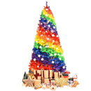 7 Feet Artificial Hinged Traditional Christmas Tree with Metal Stand by LJGDeals