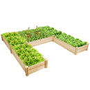 U-Shaped Wooden Garden Raised Bed for Backyard and Patio by LJGDeals