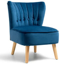 Armless Accent Chair Tufted Velvet Leisure Chair by LJGDeals