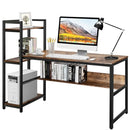 59-Inch Computer Desk Home Office Workstation 4-Tier Storage Shelves by LJGDeals