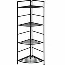4 Tier Folding Metal Shelf Plant Stand Storage Open Shelf Corner Display Rack by LJGDeals