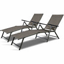 Set of 2 Adjustable Chaise Lounge Chair with 5 Reclining Positions by LJGDeals
