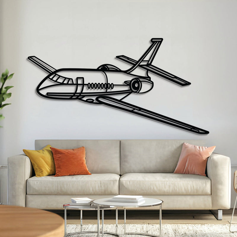 Falcon 2000 Angle Metal Aircraft Wall Art - NCP0566