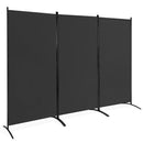 6 Feet 3 Panel Room Divider with Durable Hinges Steel Base by LJGDeals