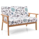 Modern Fabric Loveseat Sofa Couch Upholstered 2-Seat Armchair by LJGDeals