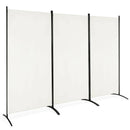 6 Feet 3 Panel Room Divider with Durable Hinges Steel Base by LJGDeals
