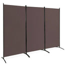 6 Feet 3 Panel Room Divider with Durable Hinges Steel Base by LJGDeals
