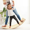 Wooden Wobble Balance Board Kids with Felt Layer-Natural by LJGDeals