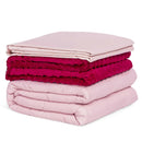 10lbs 3 Pieces Heavy Weighted Duvet Blanket-Pink by LJGDeals