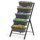 5-Tier Raised Garden Bed with Water Drainage for Flowers Vegetables by LJGDeals