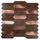 Copper 12x12 Honed Brick PVC Peel & Stick Tile (10 pack, 10 sq ft/case) - Sample