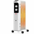 1500W Oil Filled Portable Radiator Space Heater with Adjustable Thermostat by LJGDeals