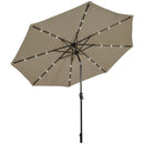 10 Feet Outdoor Patio Umbrella with Bright Solar LED Lights-Gray by DirectDeals