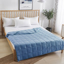 48 x 72 Inch Heavy Weighted 20lb Natural Bamboo Fabric Blanket-Blue