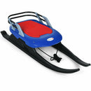 Folding Kids' Metal Snow Sled with Pull Rope Snow Slider and Leather Seat by LJGDeals