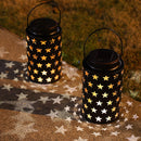 2 Pack Solar Lantern Lights Outdoor (Hollow Stars) by JHY DESIGN