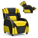 Kids Youth PU Leather Gaming Sofa Recliner with Headrest and Footrest by LJGDeals