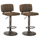 Set of 2 Vintage Bar Stools with Adjustable Height and Footrest by LJGDeals