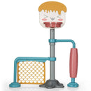 3-in-1 Height Adjustable Basketball Stand Set with Soccer and Roller by LJGDeals