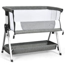 Adjustable Baby Bedside Crib with Large Storage by LJGDeals