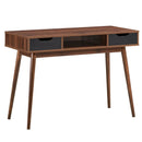 Stylish Computer Desk Workstation with 2 Drawers and Solid Wood Legs by LJGDeals
