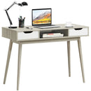 Stylish Computer Desk Workstation with 2 Drawers and Solid Wood Legs by LJGDeals
