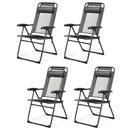 4 Pieces Patio Garden Adjustable Reclining Folding Chairs with Headrest by LJGDeals