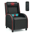 Massage Gaming Recliner Chair with Headrest and Adjustable Backrest for Home Theater by LJGDeals