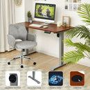 Ergonomic Leather Office Chair with Padded Armrests and Rocking Backrest by LJGDeals