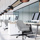 Fabric Home Office Chair with Rocking Backres-Gray by LJGDeals