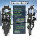 21/25/30 Inch 4-in-1 Lightweight Terrain Snowshoes with Flexible Pivot System by LJGDeals