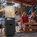 40000 BTU Patio Heater Outdoor Propane Gas Heater with Cover and Wheels-Black by LJGDeals