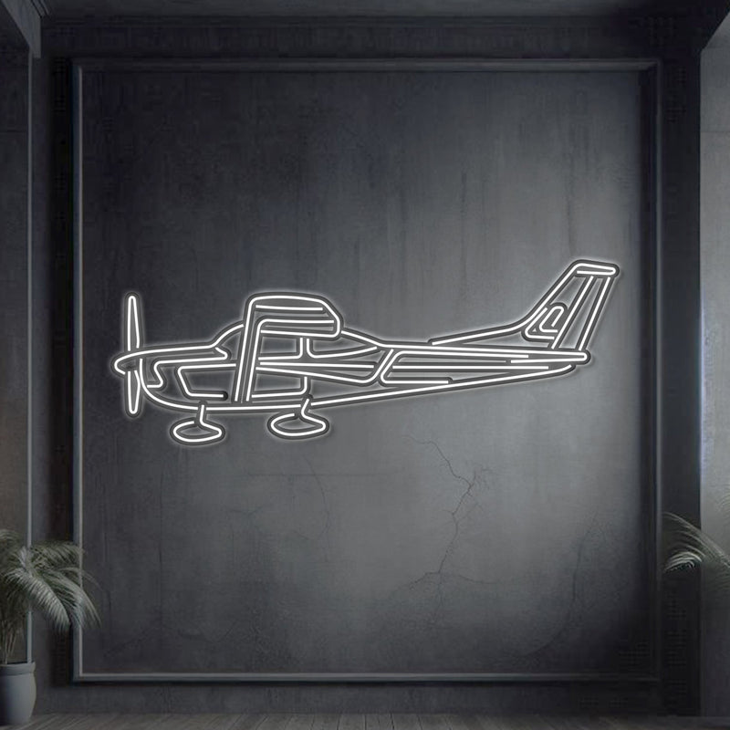 C182 Metal Neon Aircraft Wall Art - NCN0021