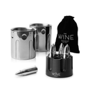2 Metal Ice Cups Bullet Chillers By Whiskey Stones Bullets Stainless Steel With Revo by The Wine Savant