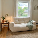 2-Person Bean Bag Sofa Chair, 63" Wide Corduroy with Memory Foam