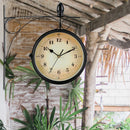 12"H Indoors/Outdoors Double Sided Clock by JHY DESIGN