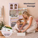 Tiny Land® Wooden Play Kitchen with Storage for Creative Toddlers