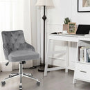 Tufted Upholstered Swivel Computer Desk Chair with Nailed Tri by LJGDeals