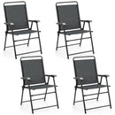 4 Pieces Portable Outdoor Folding Chair with Armrest by LJGDeals