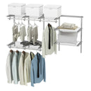 3 to 6 Feet Wall-Mounted Closet System Organizer Kit with Hang Rod-Gray by LJGDeals