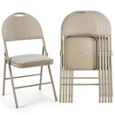 Set of 6 Folding Fabric Upholstered Metal Chairs by LJGDeals