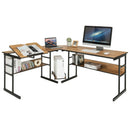 L-Shaped Computer Desk with Tiltable Tabletop by LJGDeals