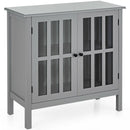 Glass Door Sideboard Console Storage Buffet Cabinet by LJGDeals