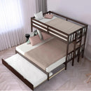 Twin Pull-Out Bunk Bed with Trundle Wooden Ladder by LJGDeals
