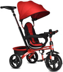 4-in-1 Kids Tricycle with Adjustable Push Handle by LJGDeals